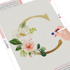 Initial Embroidery Letter - 5D Diamond Painting