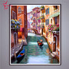 Huacan 5D Diamond Painting Full Square Drill Scenery Diamond Embroidery Sale Town Handmade Wall Decor Scenery Mosaic Crystal - 5D Diamond Painting - DIY Kits