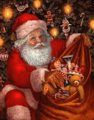 Santa With His Gifts - 5D Diamond Painting - 5D Diamond Painting - DIY Kits