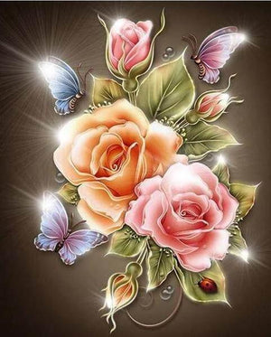 Illuminating Roses - 5D Diamond Painting - 5D Diamond Painting - DIY Kits