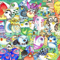 Michelangelo Wooden Jigsaw Puzzle 500 Piece Cartoon Animal Chinese Culture Wall Painting Art Kid Educational Toy Gift Home Decor - 5D Diamond Painting - DIY Kits