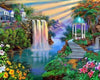 Waterfall Garden Home - 5D Diamond Painting - 5D Diamond Painting - DIY Kits