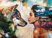 Wolf and Girl - 5D Diamond Painting - 5D Diamond Painting - DIY Kits
